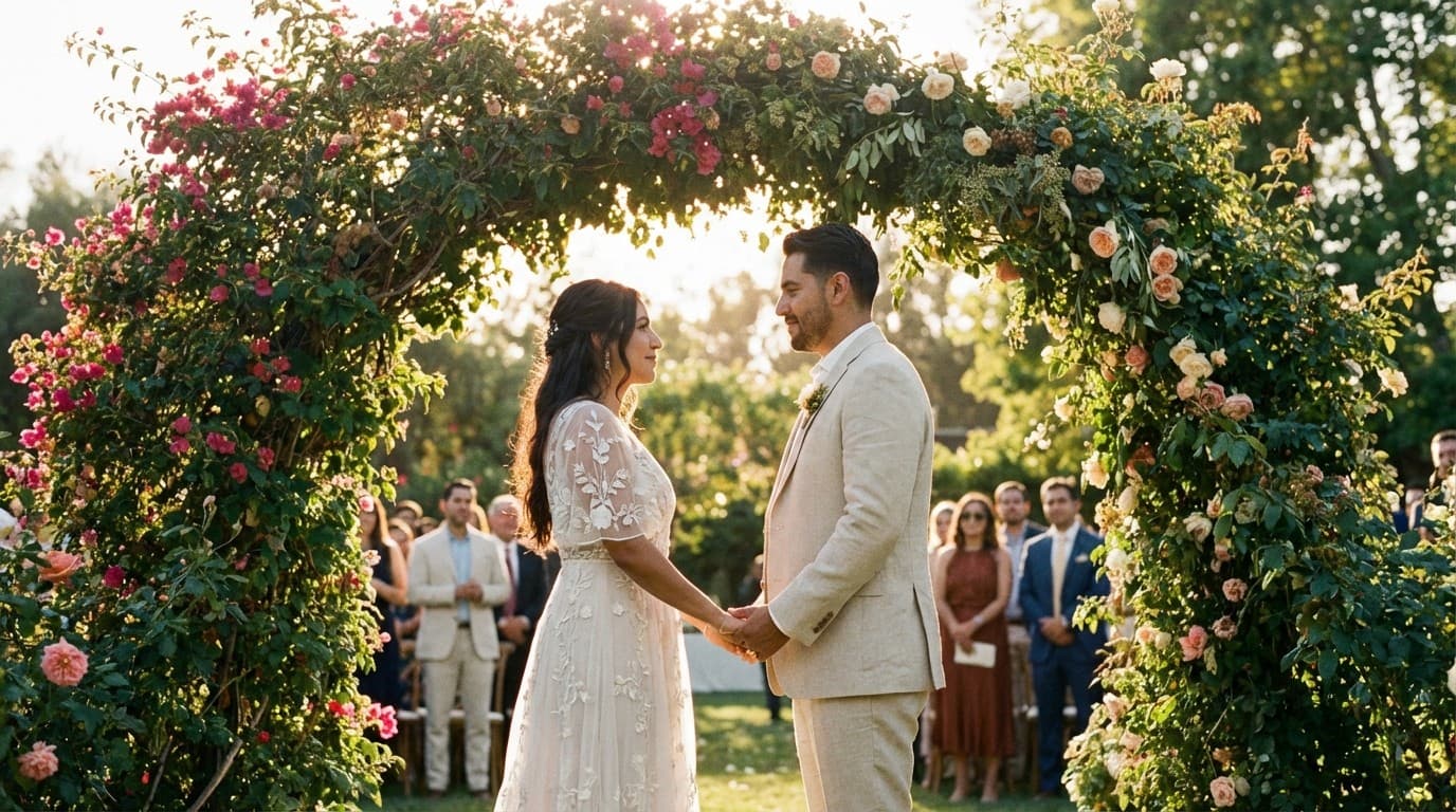 Mother of the bride sharing a toast at the wedding reception