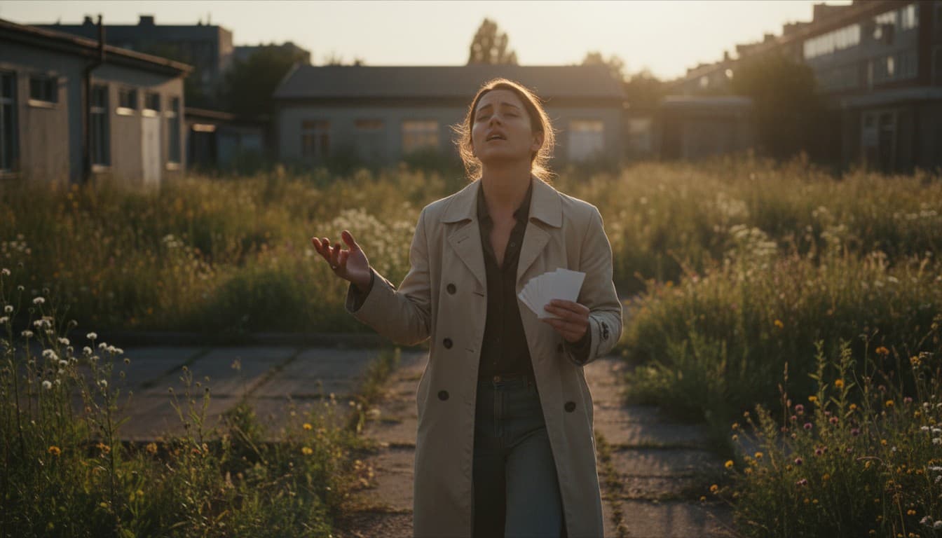Person rehearsing and memorizing a wedding speech from note cards